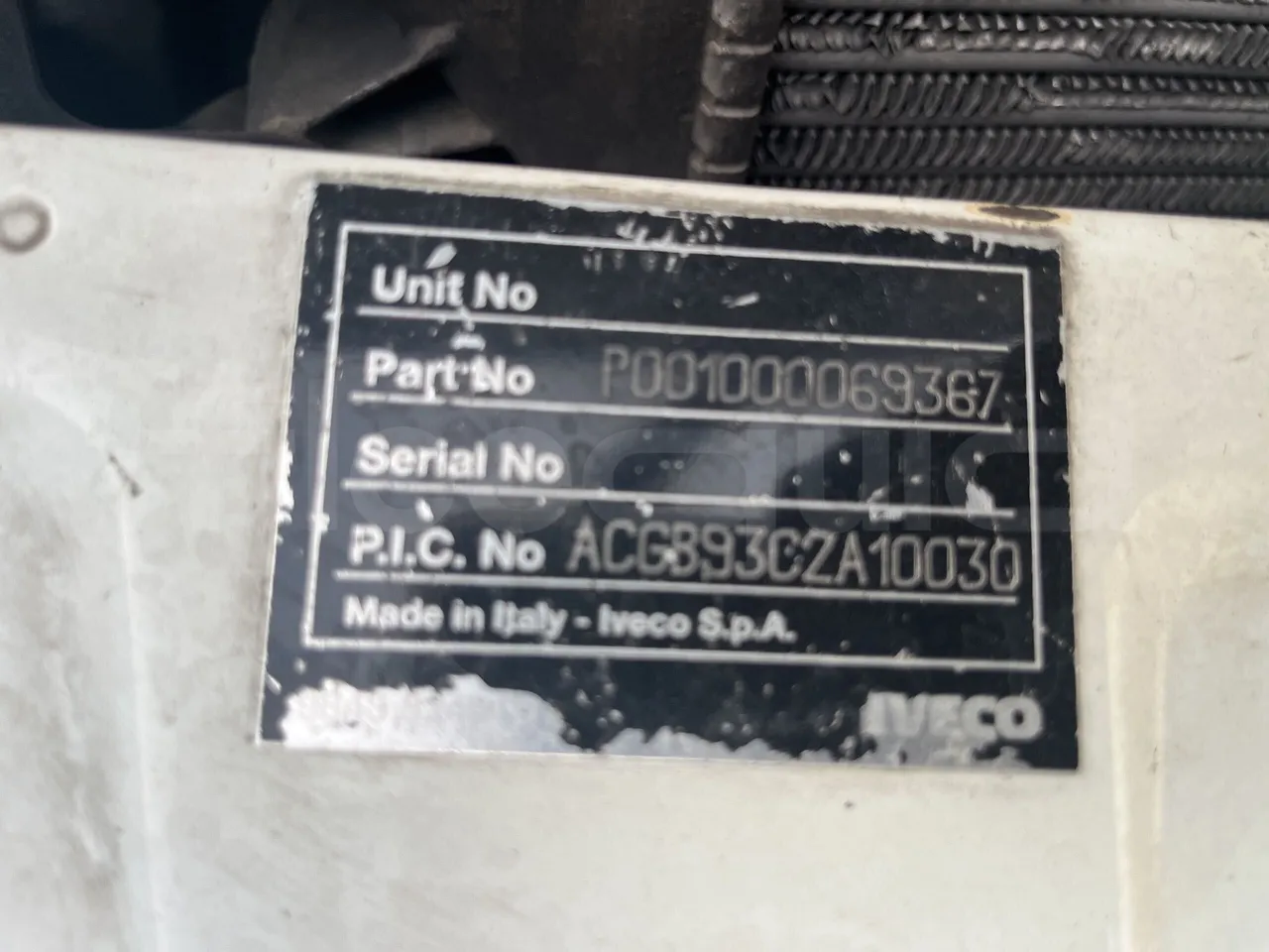 Iveco Daily - Vehicle Plate