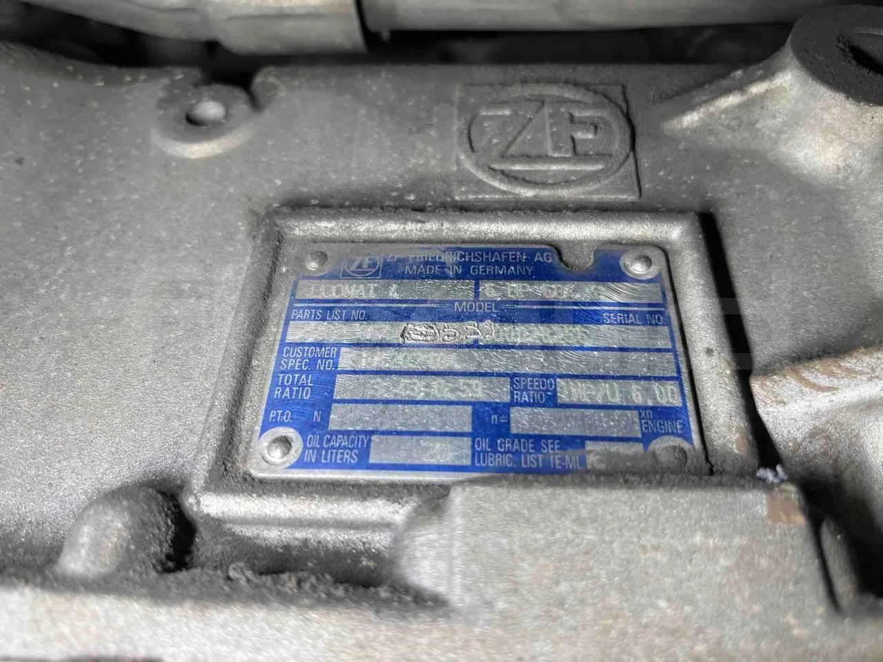Iveco Crossway SFR160 - Euro5 - 280KW - 11.955mt - gearbox plate photo