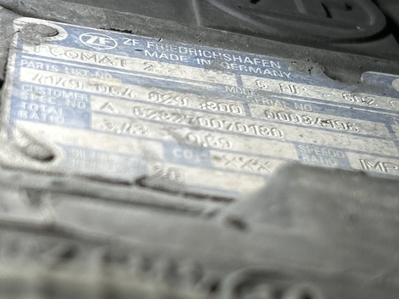 Mercedes-Benz O 530 G/4P - EUR5 - 260kW - 17.940m - gearbox plate photo