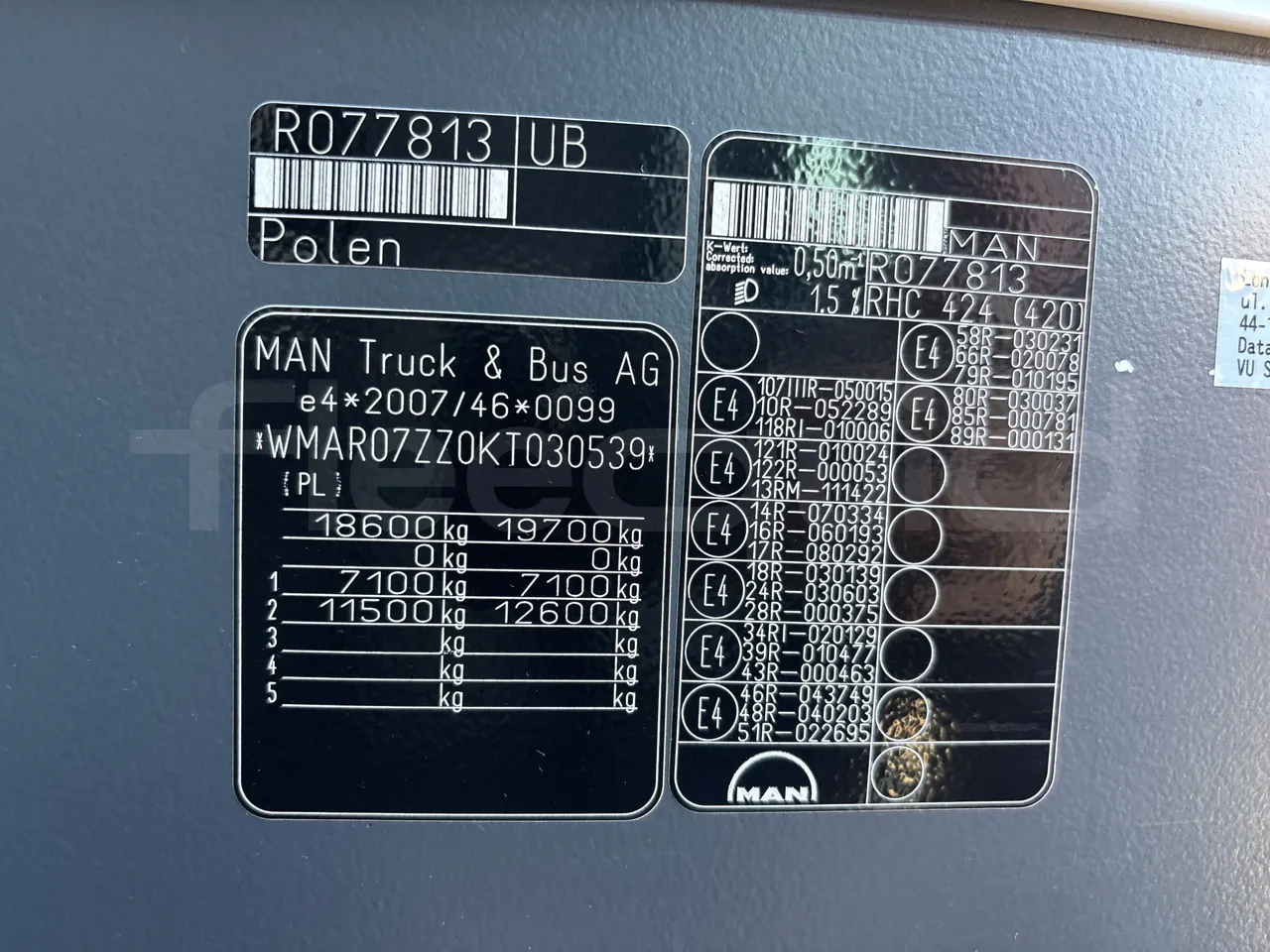 Man Lion's Coach J0AAB -EUR6 -309kW -12.101m - vehicle plate photo