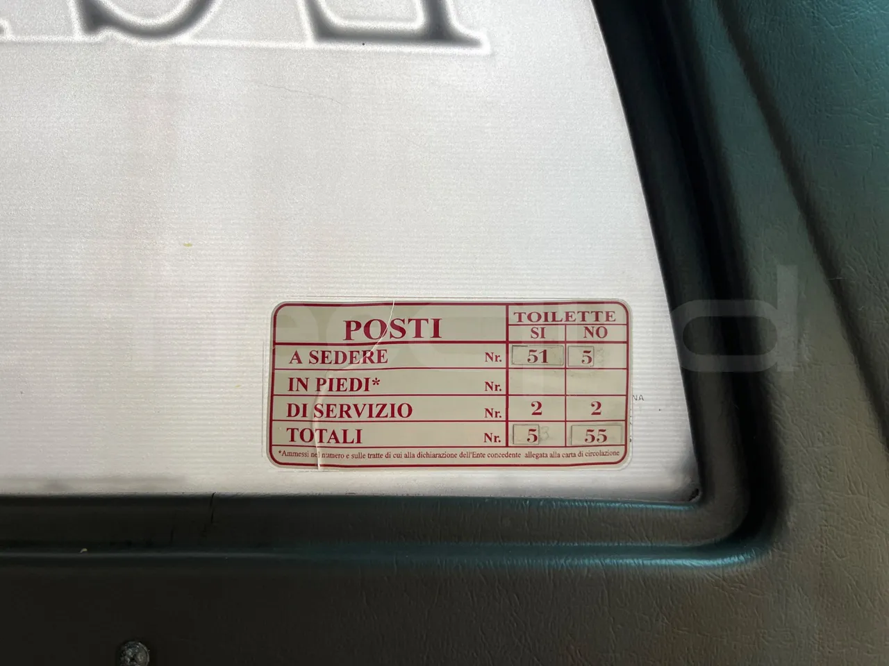 Volvo Barbi Genesis B12-60 38 - EUR2 - 279kW - 12m - seat plate photo