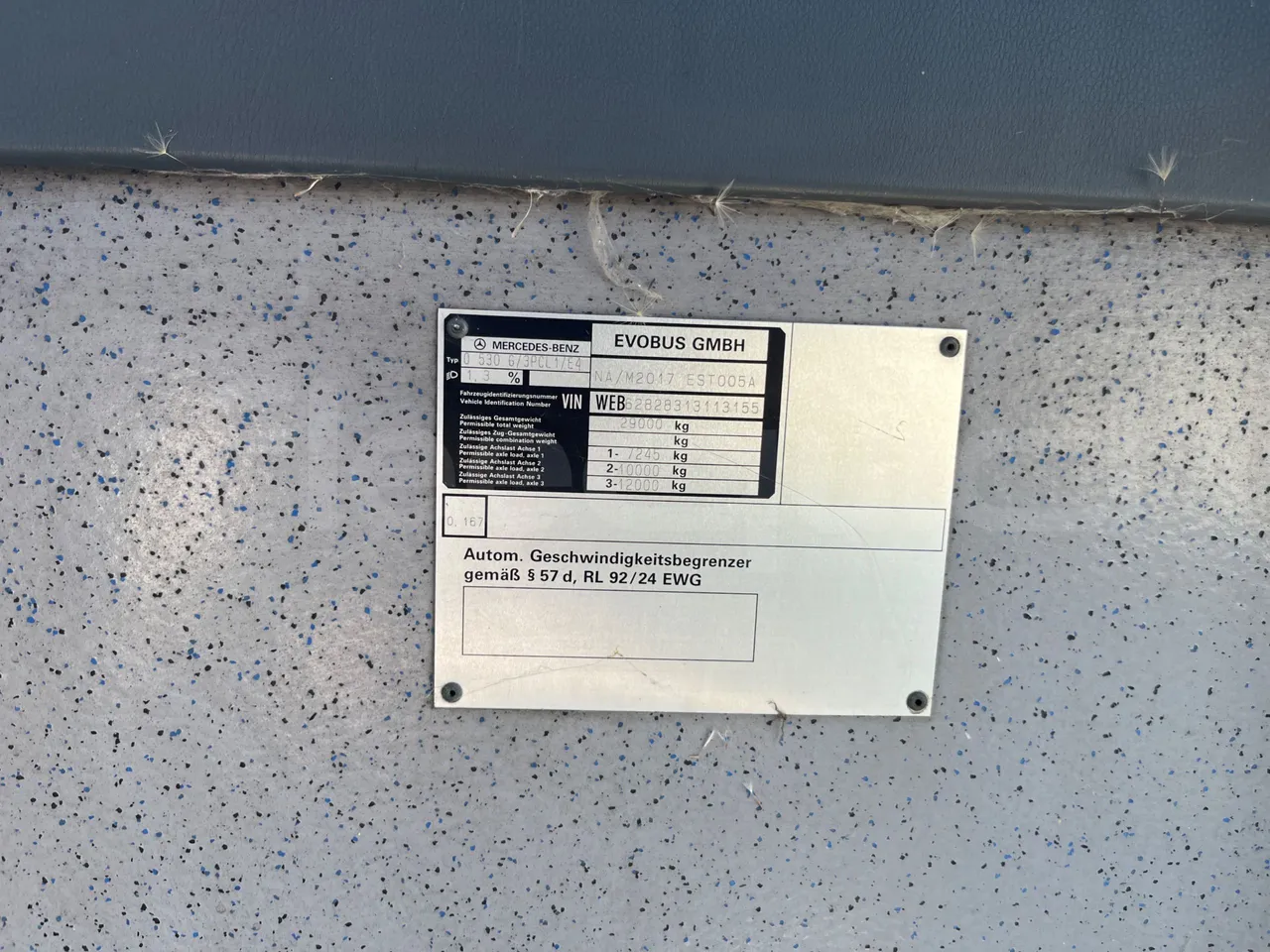 Mercedes-Benz Citaro G O530/Euro 4 - 260 Kw - 17,940 Mt - vehicle plate photo