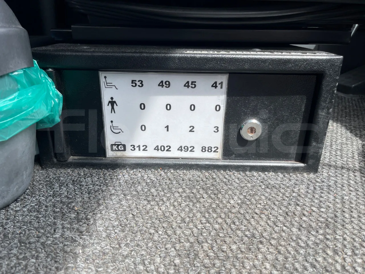 Irizar Daf - seat plate photo