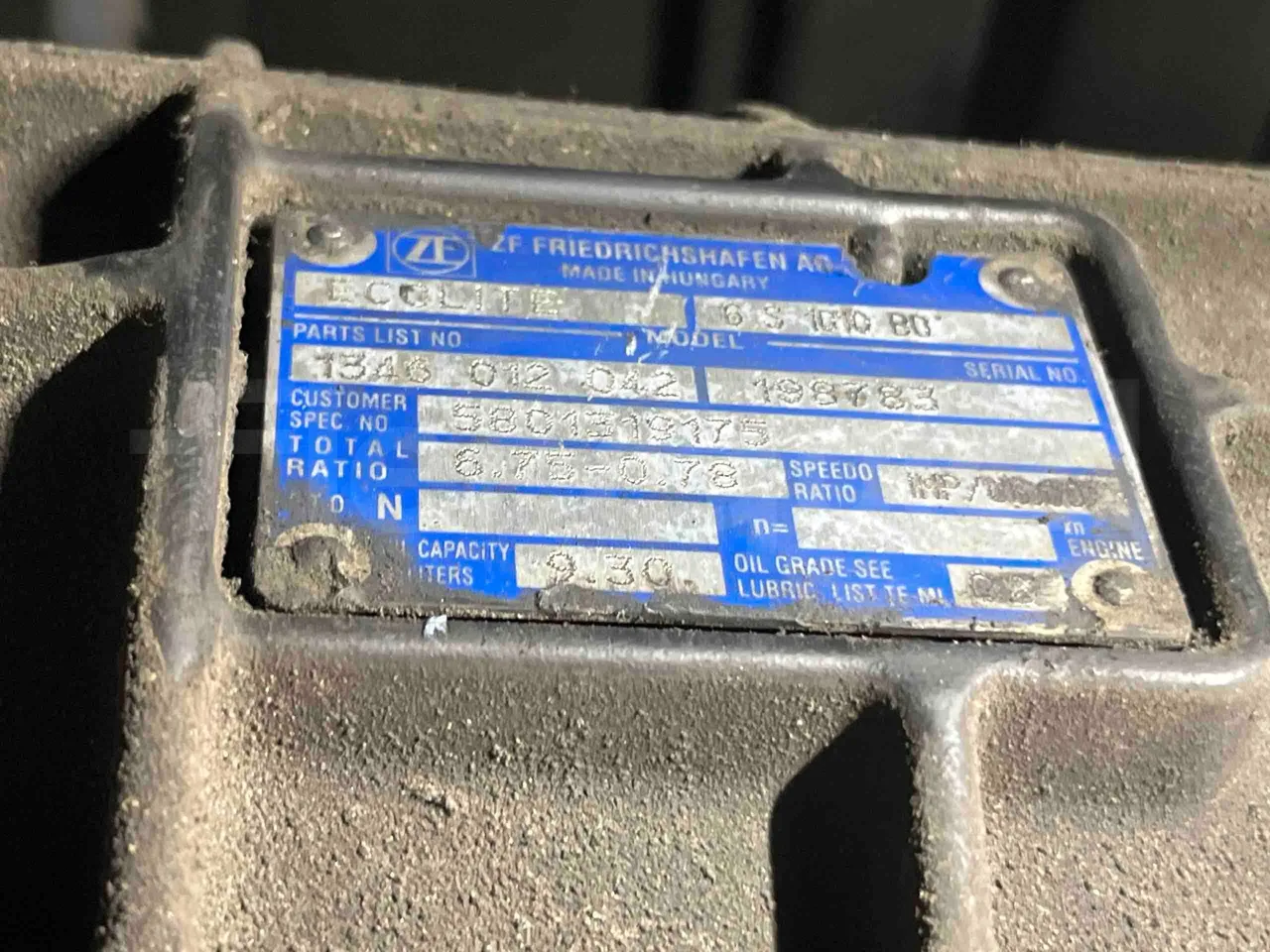 Iveco Crossway - gearbox plate photo