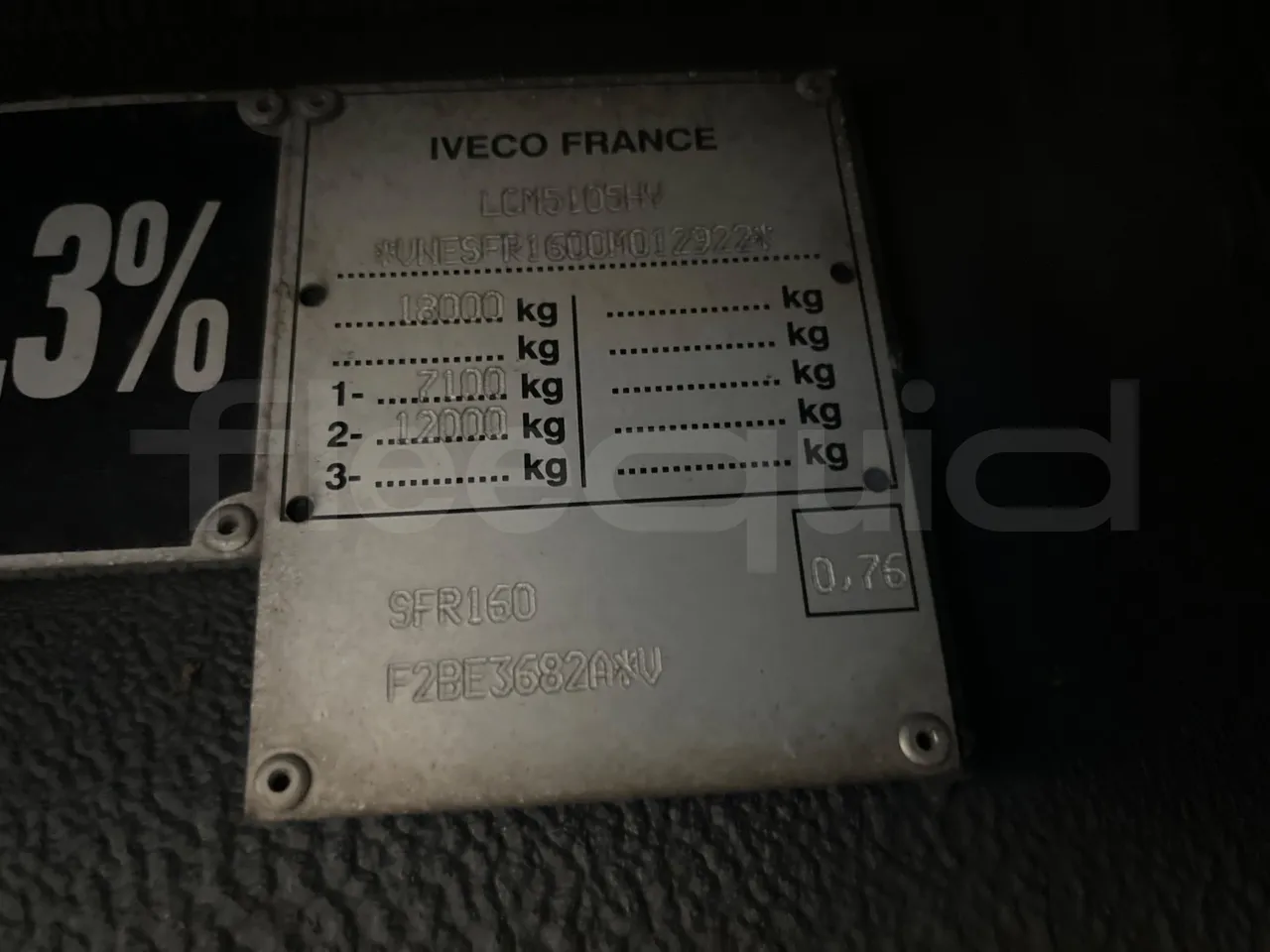 Iveco Crossway SFR160/ Euro 5 - 280 Kw - 10,655 Mt - chassis VIN photo (mandatory for bus to scrap)