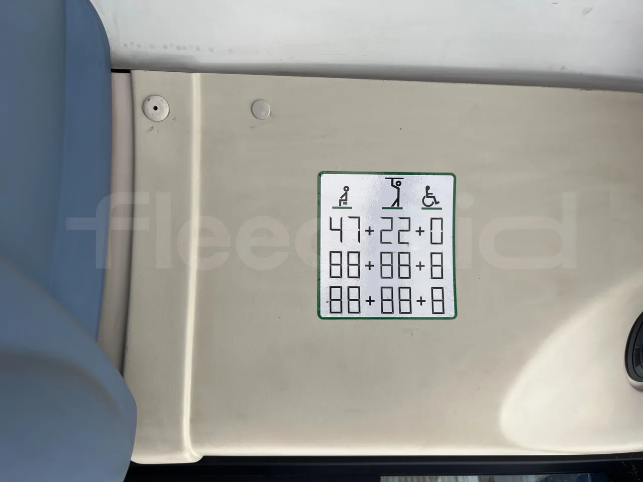 Iveco Crossway SFR160/ Euro 5 - 280 Kw - 10,655 Mt - seat plate photo