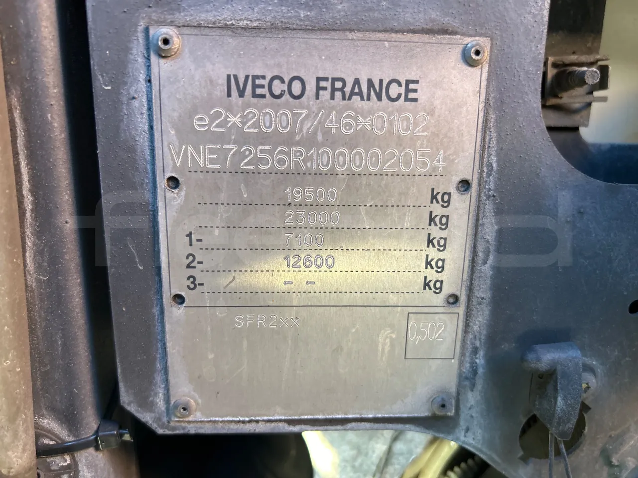 Iveco Magelys SFR2XX QC E8CU - EURO 6 - 294 Kw - 12.830 mt - vehicle plate photo