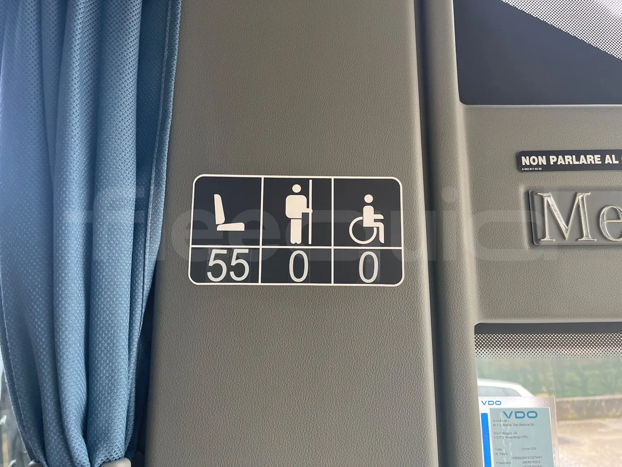 Mercedes-Benz Tourismo RHD-DG3AKAA - Euro6 -315kW -12.140mt - seat plate photo