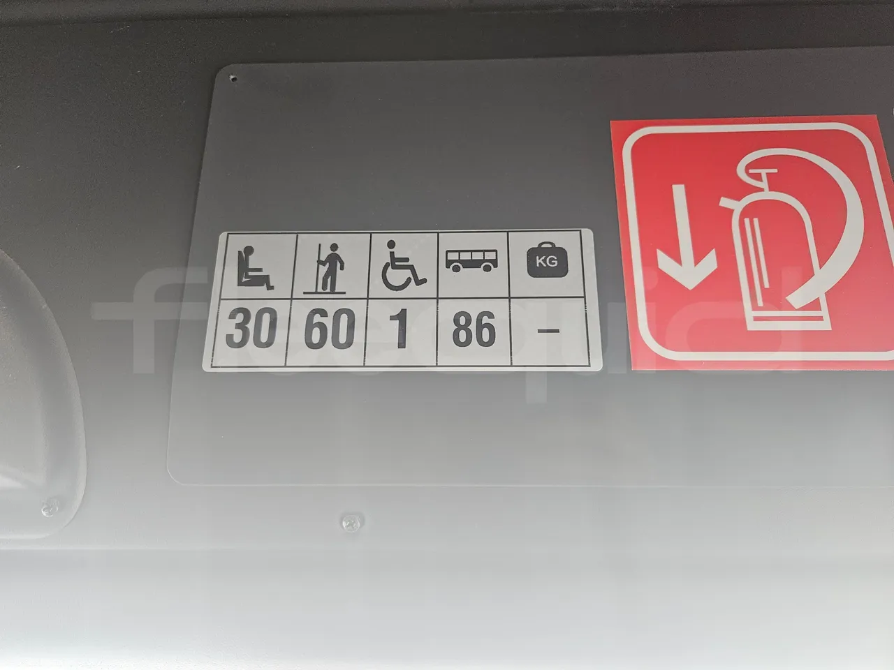 Vdl Citea SLF-120Electric/ Euro 6 - 160 Kw - 12 Mt - seat plate photo