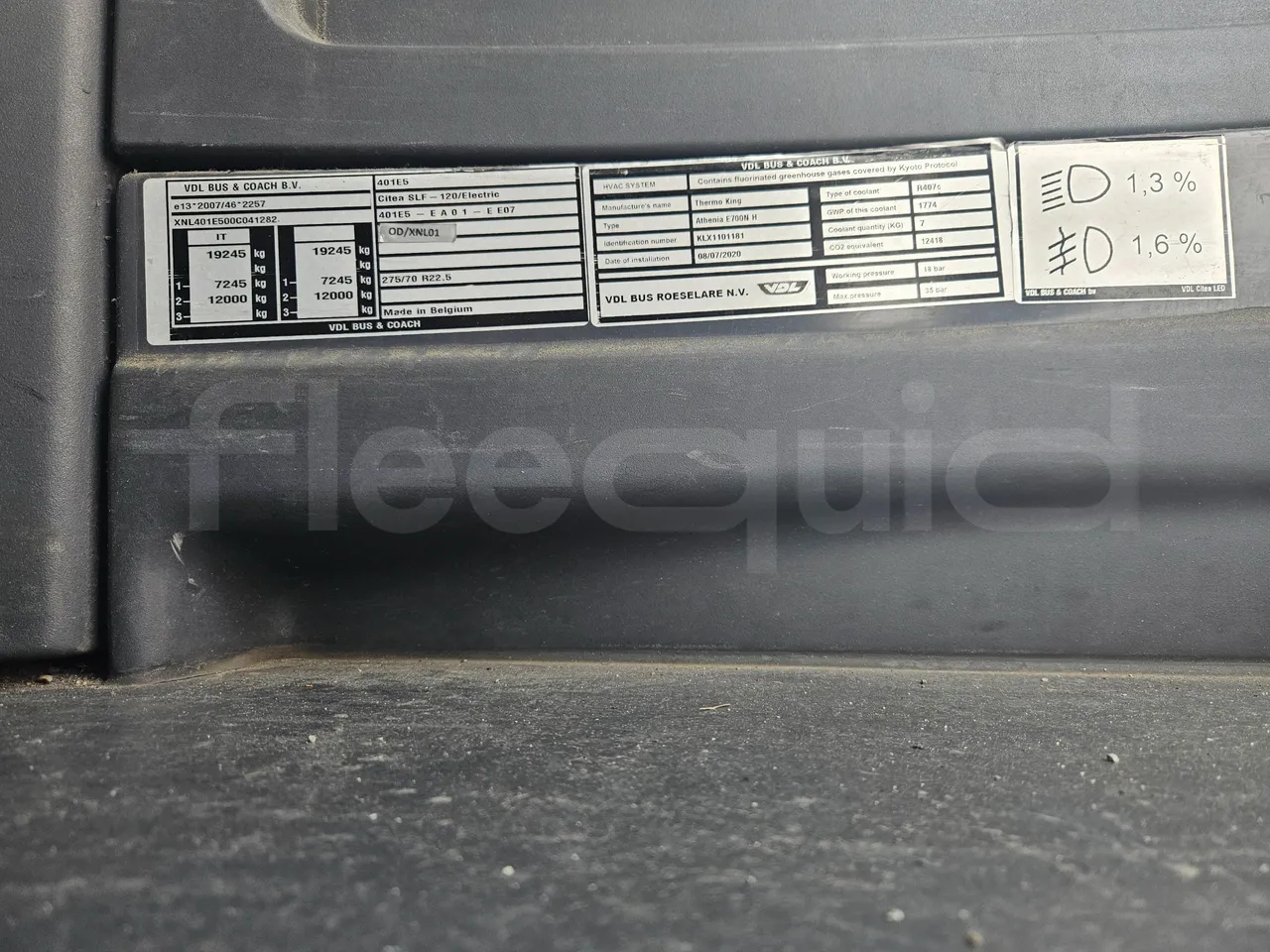 Vdl Citea SLF-120Electric/ Euro 6 - 160 Kw - 12 Mt - vehicle plate photo