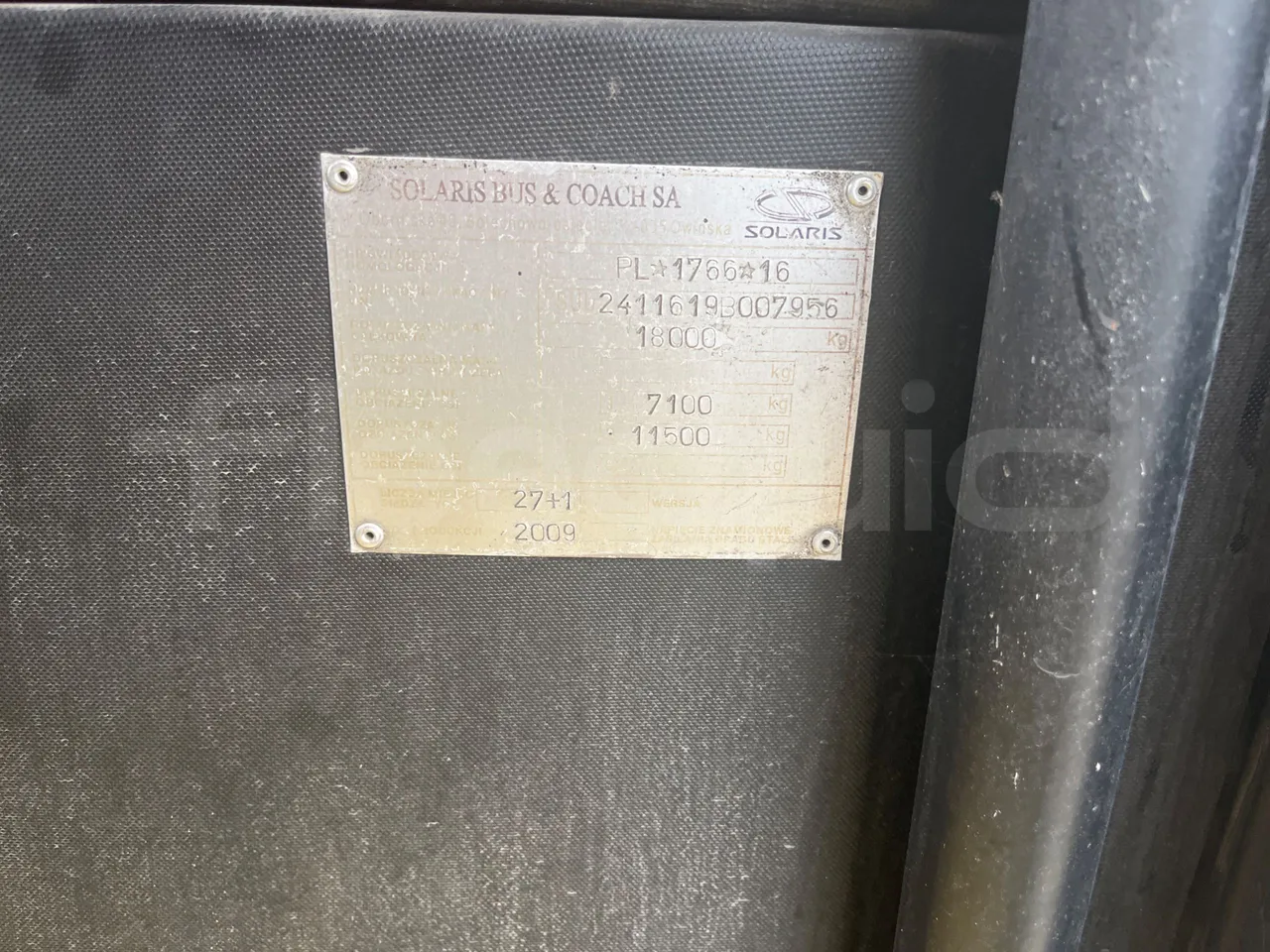Solaris Urbino 12 - EUR5 - 188kW - 12m - chassis VIN photo
