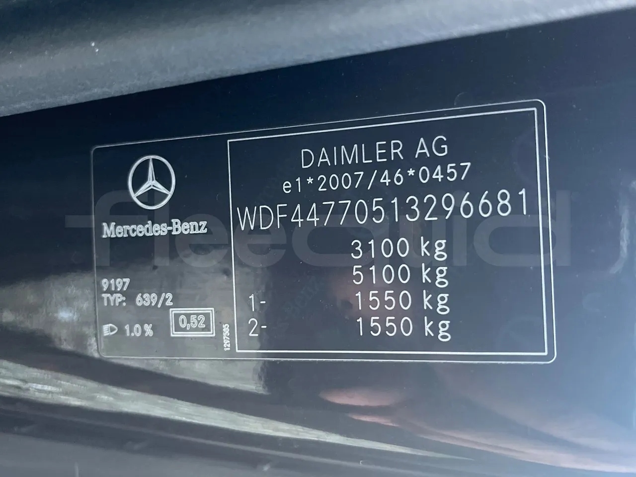Mercedes-Benz Vito - axle 3 air springs 2 left