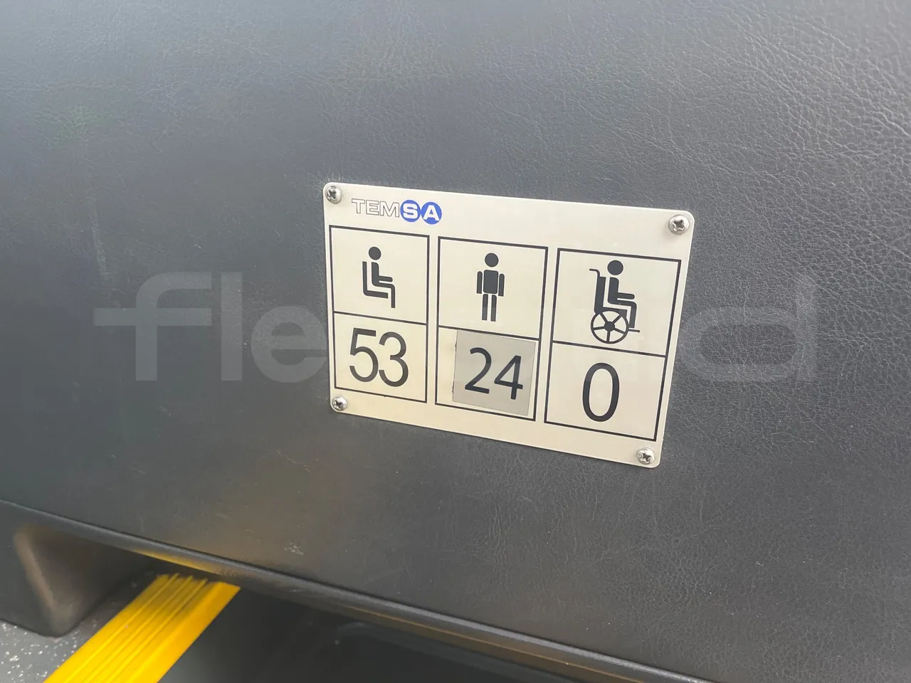 Temsa Safari RD RAT153 - EUR5 - 266kW - 12.200m - seat plate photo