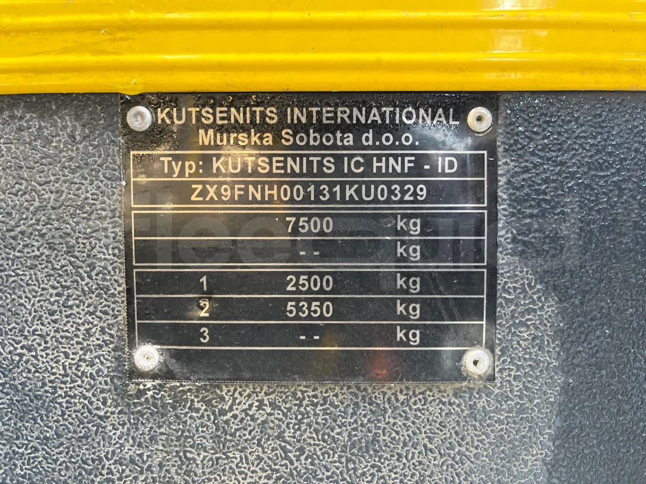 Kutsenits IC HNF-1 - EUR5 - 125kW -8.5m - vehicle plate photo