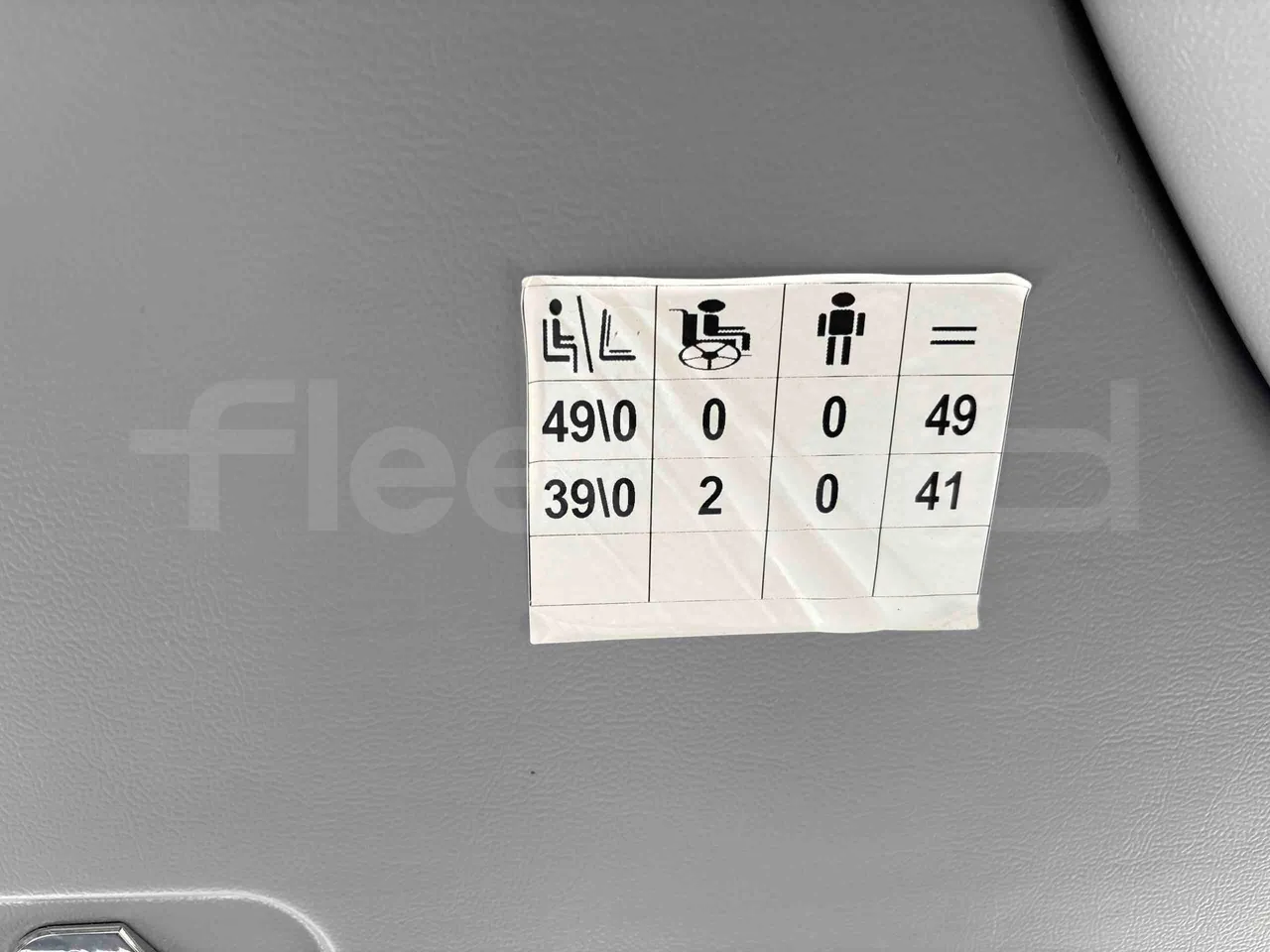 Temsa Safari - seat plate photo