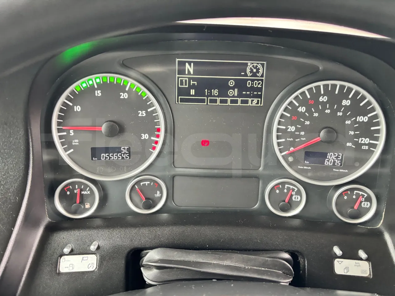 Man Lion's Intercity B.2007.46.008 - Euro6 - 213kW - 12.280mt - dashboard lights on