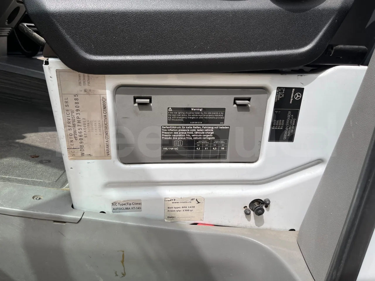 Mercedes-Benz Sprinter 906BB53/ Euro 6 - 140 Kw - 7.861 Mt - vehicle plate photo