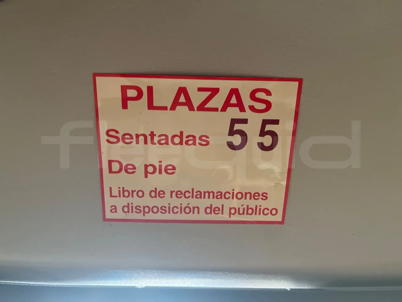 Irizar Scania K310IB4X2 - EUR4 - 228kW - 12.320m - seat plate photo