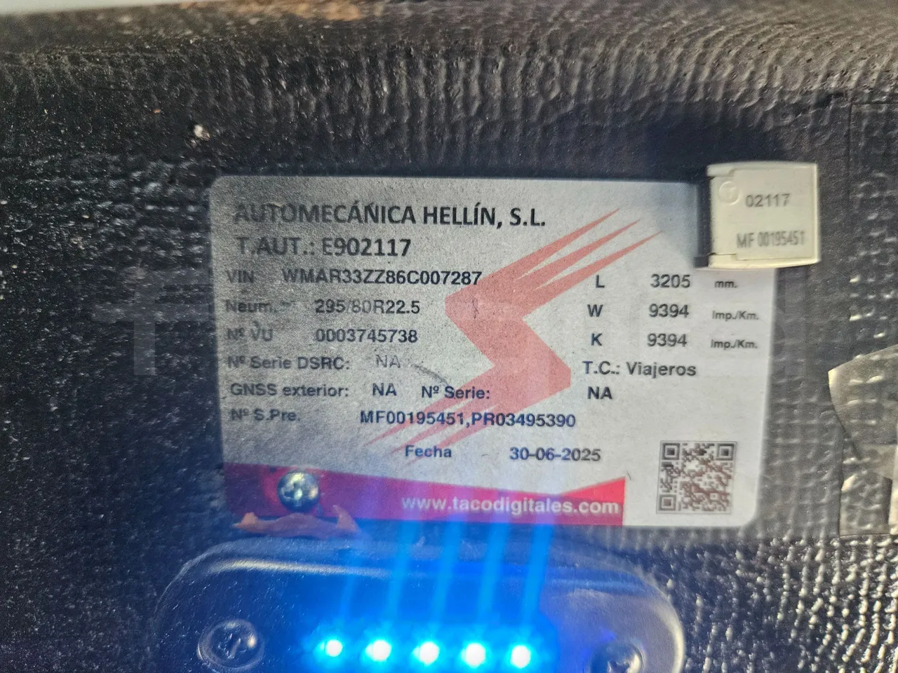 Man 18.463 HOCL Ratio - EUR4/338Kw/12.92Mt - vehicle plate photo