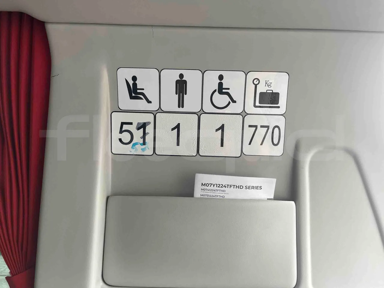 Scania Touring HD - seat plate photo