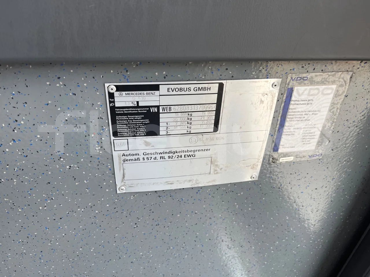 Mercedes-Benz Citaro O 530 A26 - Euro5 - 210kW - 12mt - chassis VIN photo